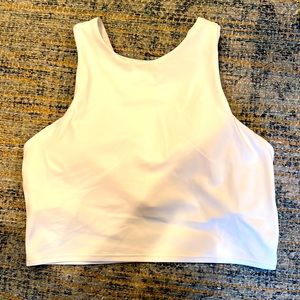 Athleta white crop workout tank size S